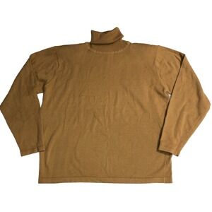 Milano Design Group Turtleneck Sweater Women's Large‎ Brown Shoulder Pads